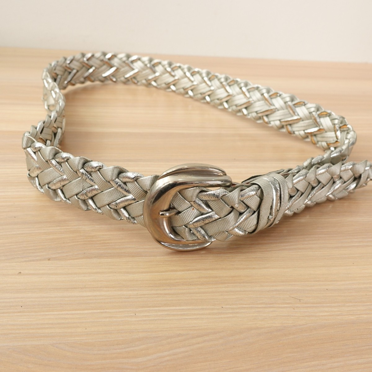 Women\'s Vintage Metallic Silver Braided Belt Day-Lor Vintage multi metallic Braid Women main image 2