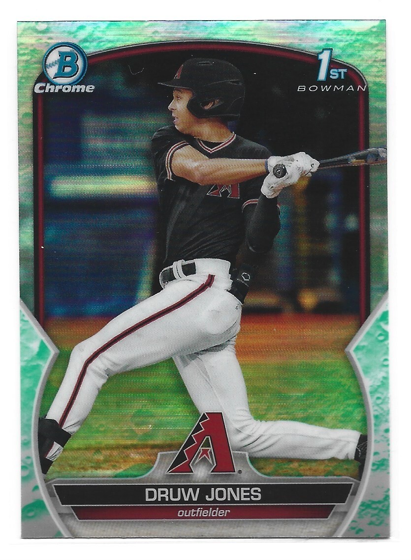 Druw Jones 2023 Bowman Chrome 1st Bowman Lunar Glow Refractor #BCP-25