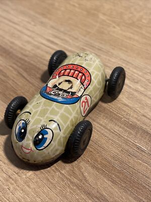 Frankonia Peanut Racer #21 Tin Litho Wind Up Toy Made in Japan as