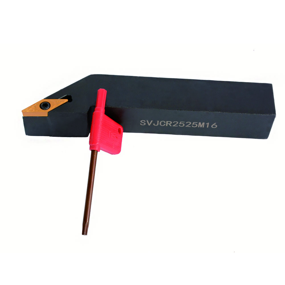 25nchan出品 SVJCR2525M16 25x150mm Lathe External Turning Tool Holder + 5pc