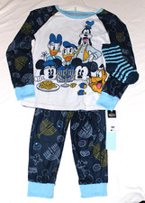 NEW YOUTH SIZE M  L DISNEY MINNIE GIRLS HANUKKAH 3 PC PAJAMA SET W/GRIPPER SOCK