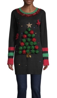 Blizzard Bay Women s Size Large Tree Ugly Christmas Sweater