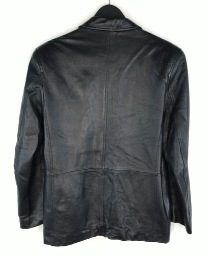 VTG Men's Gianni Versace Versus Leather Black Jacket Coat Blazer Italy 34/48 - Picture 7 of 21