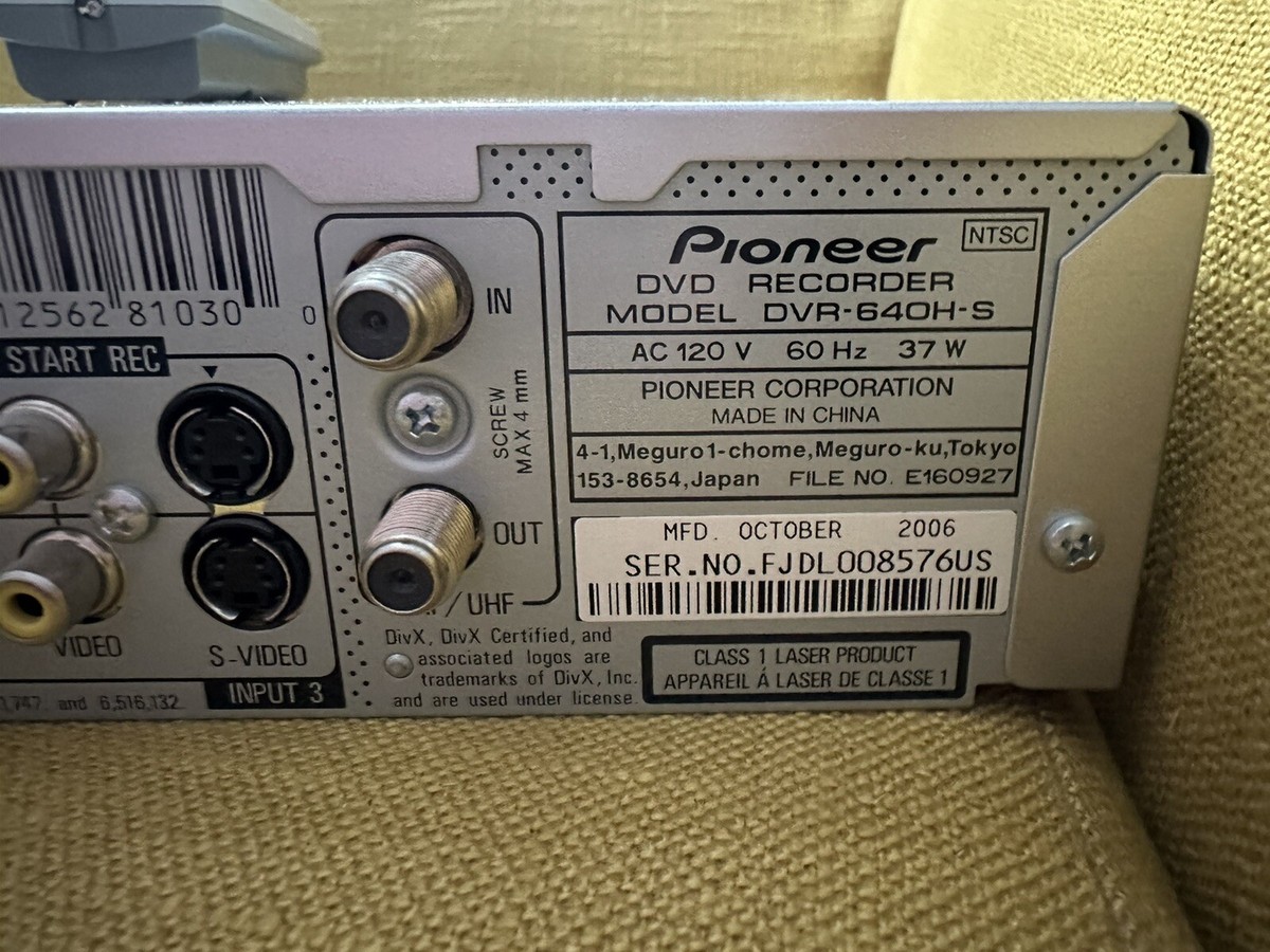 Pioneer DVD Recorder Player DVR 640H-S 160GB HDD w/Remote | eBay Pioneer DVD Recorder Player DVR 640H-S 160GB HDD w/Remote | eBay