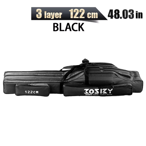 Portable Foldable Fishing Rod Carrier Bag, Reel Storage Case (122cm/152cm/182cm) - Picture 17 of 22