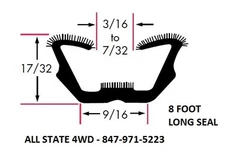 Door Glass Run Channel Seal All-Rubber Flexible & Flocked Universal Weatherstrip