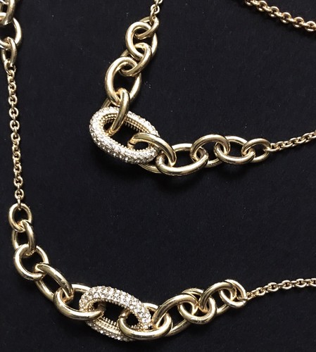 Kate Spade New York Long Chain Rhinestone Loop Necklace 30" - Picture 2 of 5