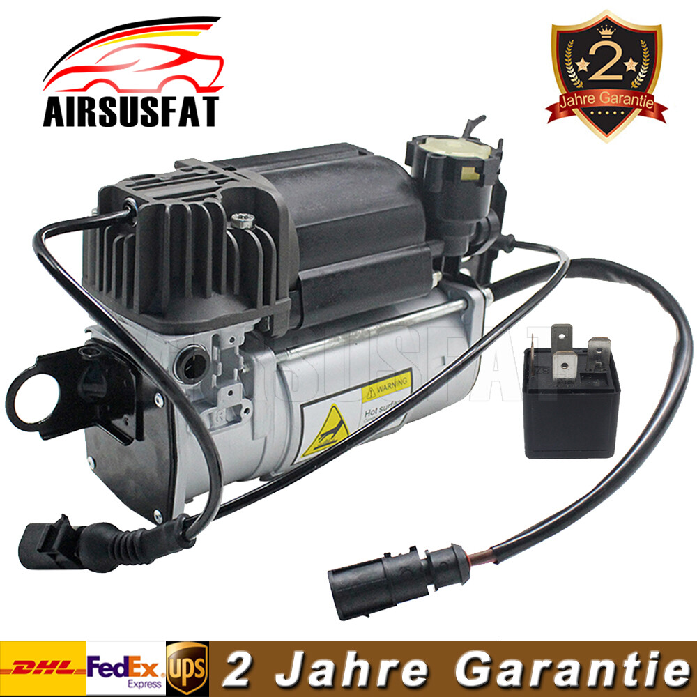 For Audi Q7 4LB Quattro 2006-2015 air suspension compressor + relay 4L0698007 DE-image