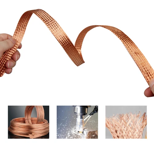 Nastro di massa rame + passacavo rete di rame 2,5 mm² 4 mm² 6 mm² - 50 mm² nastro di rame - Foto 4 di 10