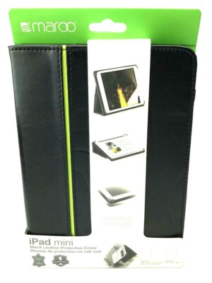 Maroo iPad Mini Black Leather Protective Cover for iPad Mini Gen 1,2,3 - NEW!