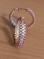 Qvc Stunning Michelle Mone Rose Gold 2.4ct Tw In-out Chevron Style Hoops Qvc Stunning Michelle Mone Rose Gold 2.4ct Tw In-out Chevron Style Hoops