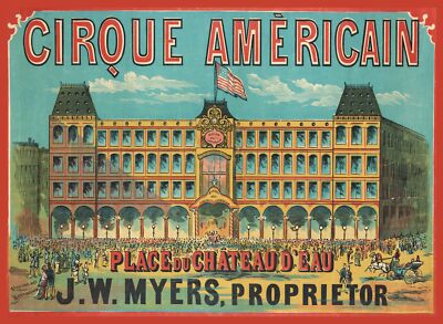 9506.Decoration Poster.Room Wall art.Home decor.American early Circus in France