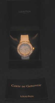 FROM PARIS LOUIS PION LADIES WATCH WHITE LUNETTE SILICON  display picture 3