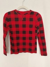 Cuddl Duds Performance Base Layers Boys Thermal Shirt Red Plaid Size L 16496