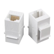 15x Cat6 Inline RJ45 Keystone Wall Coupler Jack Adapter for Patch Panels