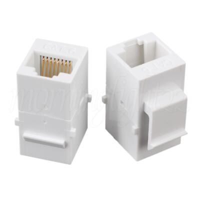 15x Cat6 Inline RJ45 Keystone Wall Coupler Jack Adapter for Patch Panels