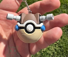 Blastoise Keychain | 3D Printed Water-Type Inspired Monster Ball Charm
