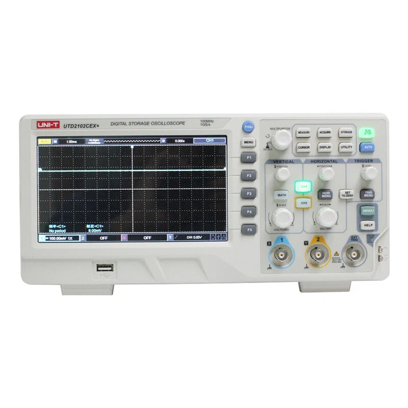 UNI-T UTD2102CEX+ Digital Storage Oscilloscope 2CH 100Mhz 1GSa/s Depth 64kpts U - Image 4 of 4