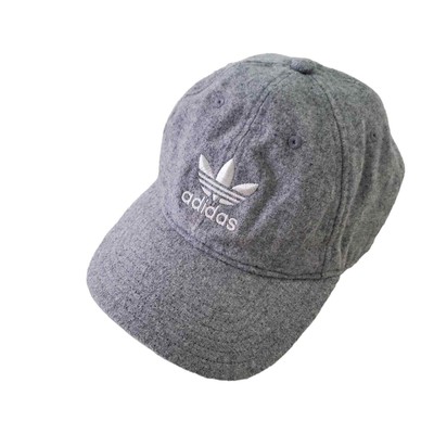 Adidas Originals Relaxed Mütze Kappe Trefoil Logo verstellbar grau