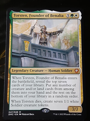 Torsten Founder of Benalia  , Commander DU , NM ,MTG,FREE SHIPPING