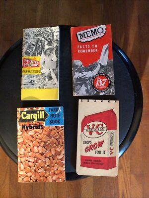 Vintage Lot 4 Seed Corn Crop Note Notebooks Cargill Pfister V-C Fertilizers