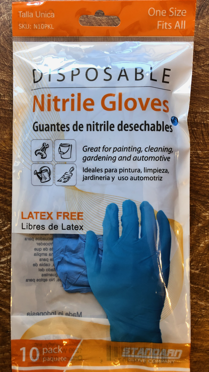 Gloves - Disposable Gloves - 1 Package (10 per Package) Nitrile Gloves-image