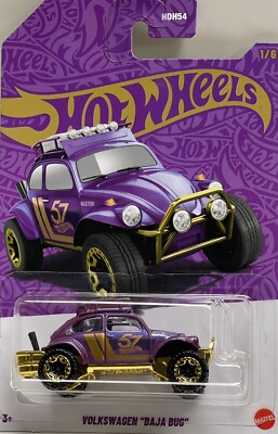 Hot Wheels purple gold 57th Anniversary VW Baja Bug Volkswagen 1/6