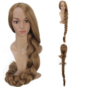 For Cosplay Tangled Princess Rapunzel Cosplay Party Wig Long Brown