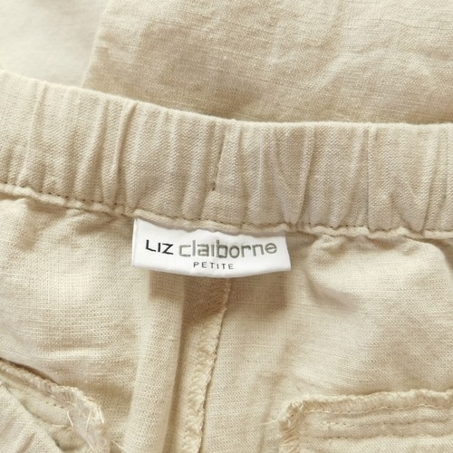 LIZ CLAIBORNE Womens Tapered Ankle Leg Pant Pockets Linen Blend PS NWT - Picture 6 of 10
