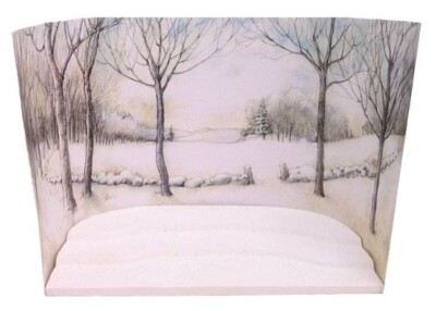 Wee Forest Folk IN-2 Winter Insert & Snow Base for WFF Display Box