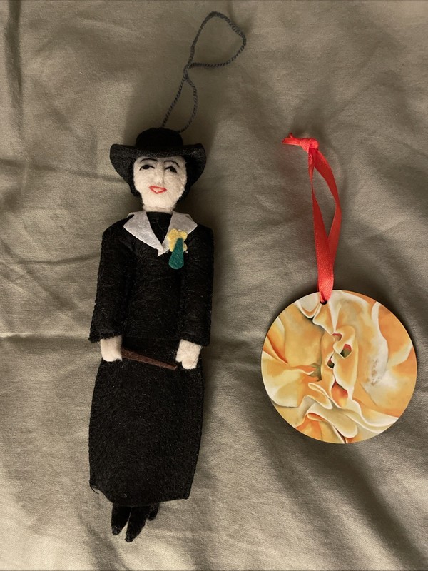 2 Georgia O’Keeffe Christmas Tree Holiday Ornaments