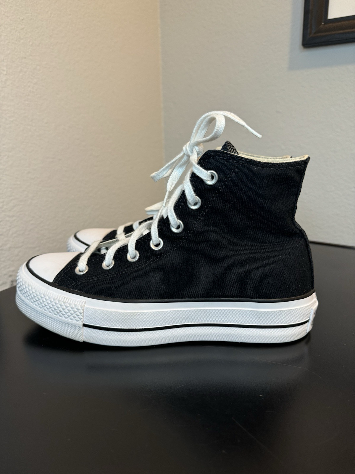 Converse Chuck Taylor All Star Lift Canvas Shoes Black Women's Size