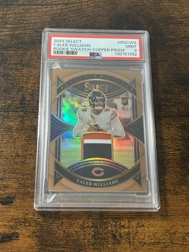 2024 Select Caleb Williams Rookie Swatch Patch Copper Prizm RC #/49 PSA 9