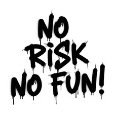 No Risk No Fun Graffiti Quote Custom Vinyl Sticker Decal +$0 EXTRA SHIPPING