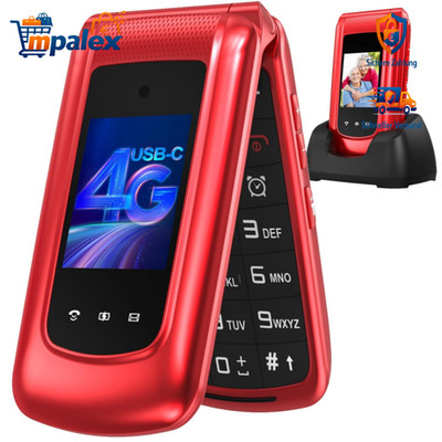 4G Klapphandy Seniorenhandy Dual SIM Flip Mobiltelefon mit SOS Notruf