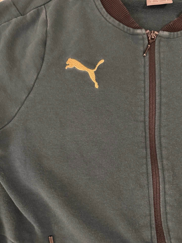 Chaqueta de bombardero ligera con cremallera completa de fútbol Puma Italia para hombre talla grande turquesa Foto 2 de 4