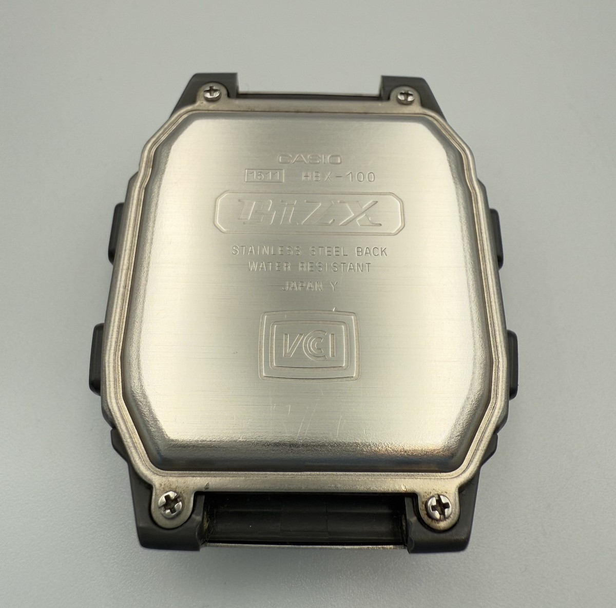 カシオCASIO DATA BANK PCX BIZX HBX-100 RARE VINTAGE CASIO DATABANK BIZX HBX-100 PC UNITE MEN'S WATCH NEW