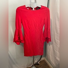 Lulus red bell sleeve dress size small