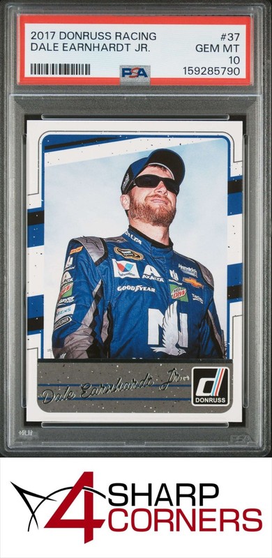 2017 DONRUSS RACING #37 DALE EARNHARDT JR. HOF POP 5 PSA 10