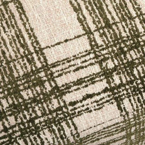 Uttermost 53065 Joie 18 inch Ireland Green Plaid Chenille Ottoman - Picture 3 of 5