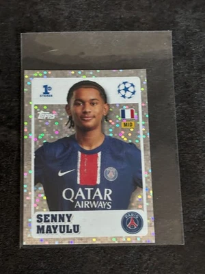 STICKER TOPPS Champions League 24-25 SENNY MAYULU PARIS PSG 1ST STICKER 240 - Photo 1/2