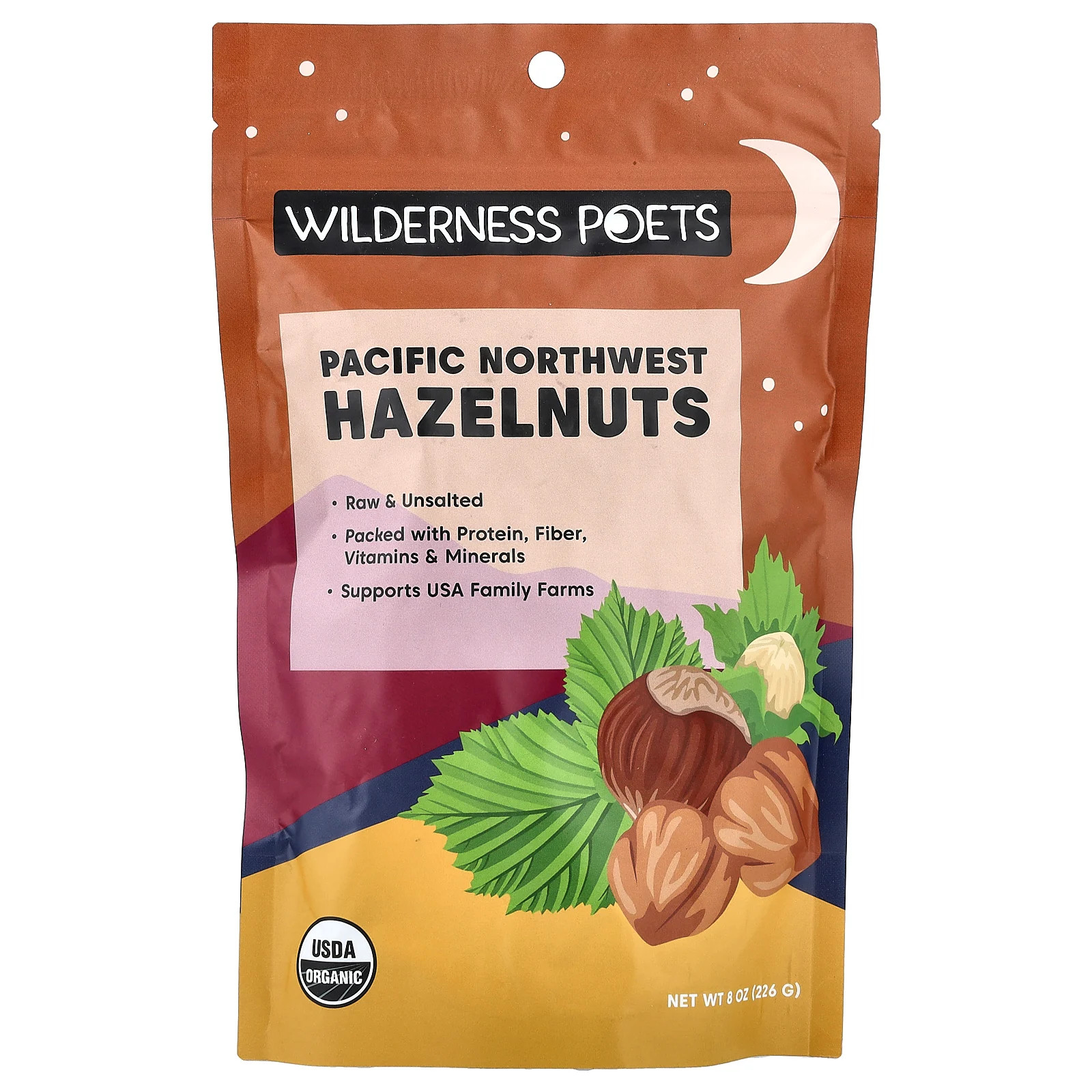 Wilderness Poets Hazelnuts 8 унций 226 8 г Без глютена органический без консервантов 3290₽
