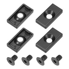 4Pcs 1530 T-Slot 6.5mm Dia Aluminum Extrusion End Cap Black