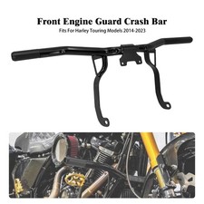 Front Crash Bar Highway Engine Guard w/ Peg For Harley Road King Glide 2014-23