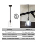 KLSS Oil Rubbed Bronze Pendant Lights Kitchen Island - Clear Glass Pendant Light — photo 2