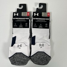 Under Armour UA Performance Golf Cushion No Show Socks 4 Pair Men  s 8-12 NEW