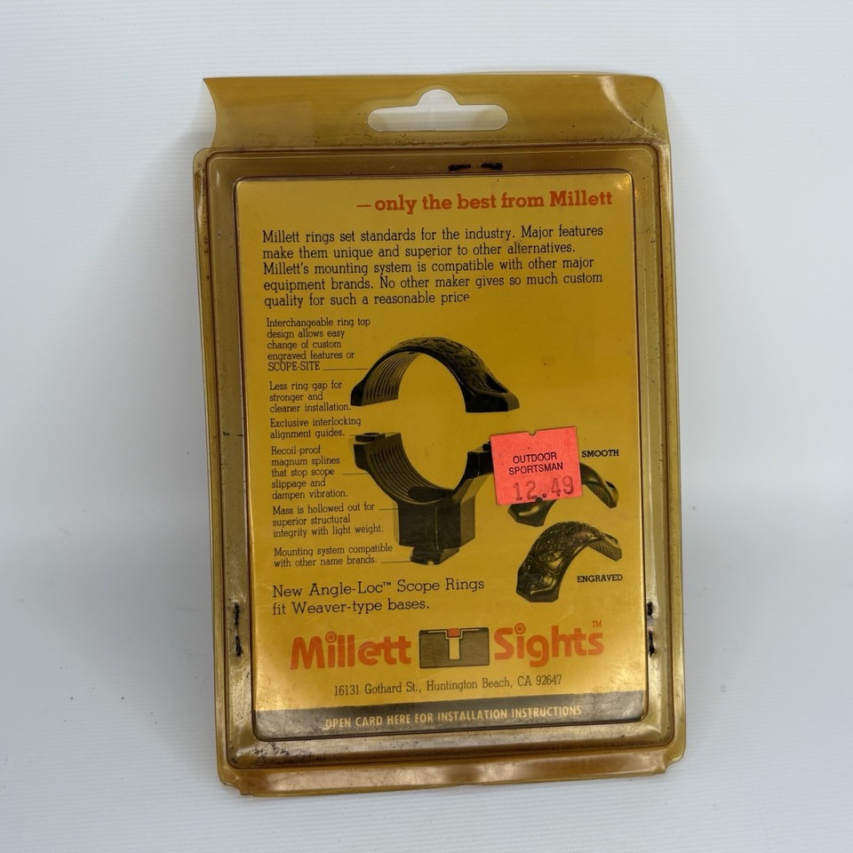 Smooth Scope Rings Millet Steel Rifle Scope Rings - Smooth - Medium - 1