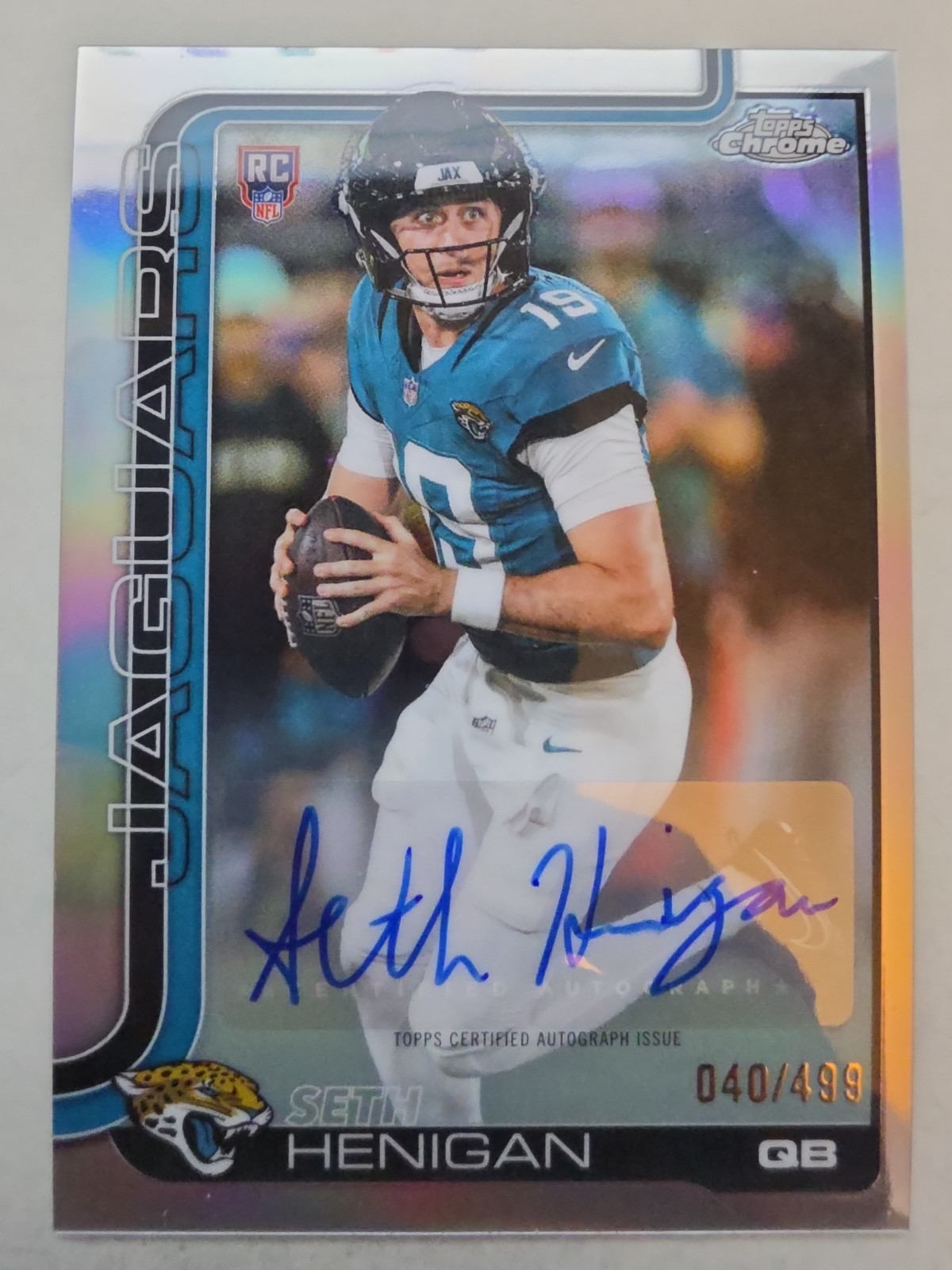 2025 Topps Chrome - Rookie Autographs Seth Henigan #RA-SH Refractor /499