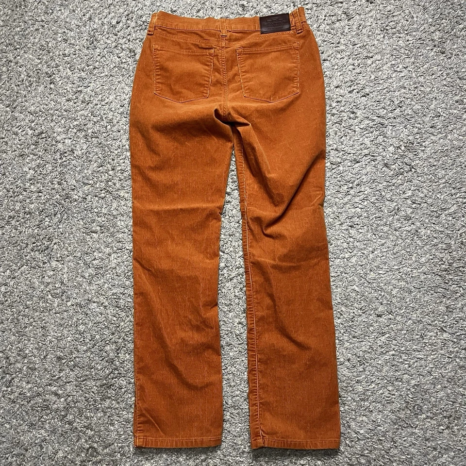 LRL Lauren Jeans Co Ralph Lauren Mujer 4P Naranja Clásico Pana Recta Foto 2 de 4