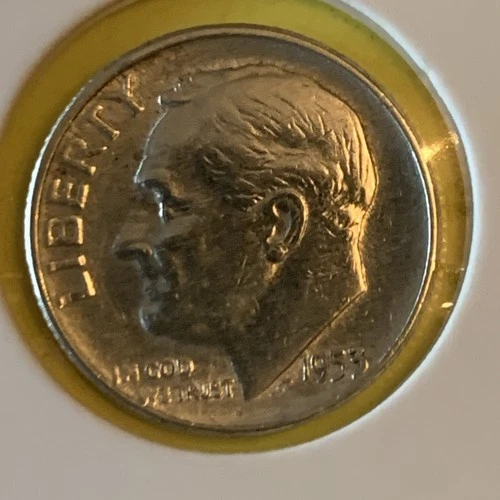 1953 Roosevelt Dime AU ALMOST UNCIRCULATED CONDITION 90% Silver 10c
